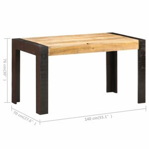 Jídelní stůl masivní dřevo Dekorhome 140x70x76 cm,Jídelní stůl masivní dřevo Dekorhome 140x70x76 cm