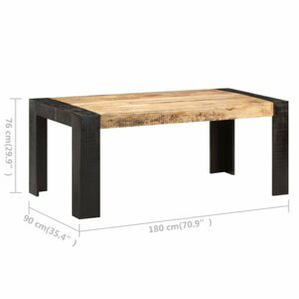 Jídelní stůl masivní dřevo Dekorhome 180x90x76 cm,Jídelní stůl masivní dřevo Dekorhome 180x90x76 cm