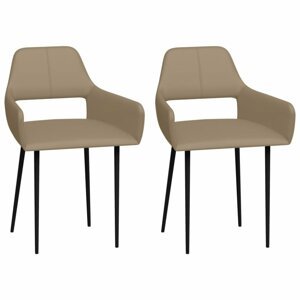 Jídelní židle 2 ks umělá kůže / kov Dekorhome Cappuccino,Jídelní židle 2 ks umělá kůže / kov Dekorhome Cappuccino
