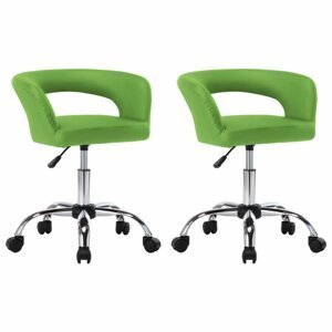 Jídelní židle 2 ks umělá kůže / kov Dekorhome Zelená,Jídelní židle 2 ks umělá kůže / kov Dekorhome Zelená