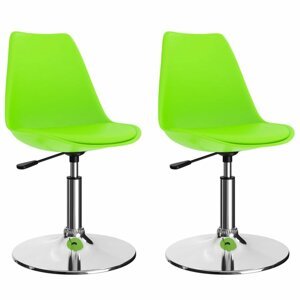 Otočné jídelní židle 2 ks umělá kůže / kov Dekorhome Světle zelená,Otočné jídelní židle 2 ks umělá kůže / kov Dekorhome Světle zelená