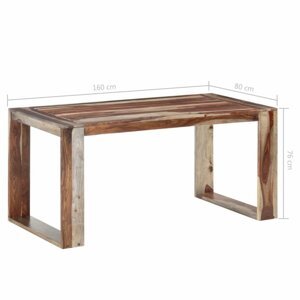 Jídelní stůl sheesamové dřevo Dekorhome 160x80x76 cm,Jídelní stůl sheesamové dřevo Dekorhome 160x80x76 cm