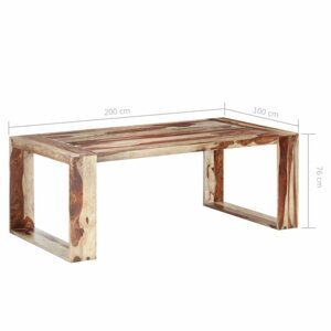 Jídelní stůl sheesamové dřevo Dekorhome 200x100x76 cm,Jídelní stůl sheesamové dřevo Dekorhome 200x100x76 cm
