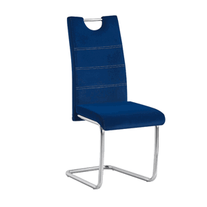 Jídelní židle ABIRA NEW látka / chrom Modrá,Jídelní židle ABIRA NEW látka / chrom Modrá
