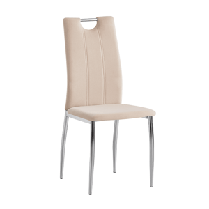 Jídelní židle OLIVA NEW látka / ekokůže / chrom Béžová,Jídelní židle OLIVA NEW látka / ekokůže / chrom Béžová