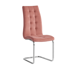 Jídelní židle SALOMA NEW samet / chrom Růžová,Jídelní židle SALOMA NEW samet / chrom Růžová