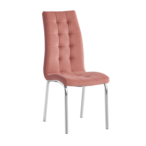 Jídelní židle GERDA NEW samet / chrom Růžová,Jídelní židle GERDA NEW samet / chrom Růžová