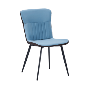 Jídelní židle KLARISA ekokůže / kov Modrá,Jídelní židle KLARISA ekokůže / kov Modrá