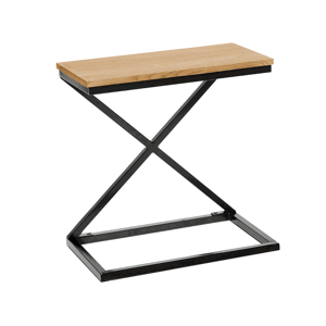Příruční stolek APIA MDF / kov Dub,Příruční stolek APIA MDF / kov Dub