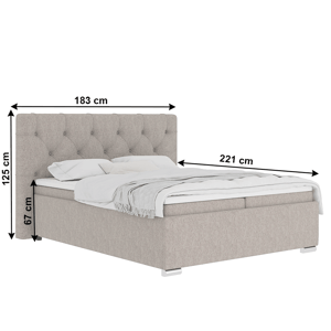Boxspringová postel MORINA taupe 160 x 200 cm,Boxspringová postel MORINA taupe 160 x 200 cm