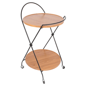 Servírovací stolek MEDARO ořech / černá,Servírovací stolek MEDARO ořech / černá