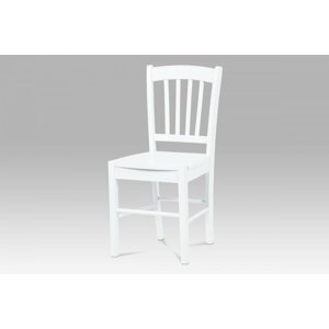 Jídelní židle AUC-005 masivní dřevo Bílá,Jídelní židle AUC-005 masivní dřevo Bílá