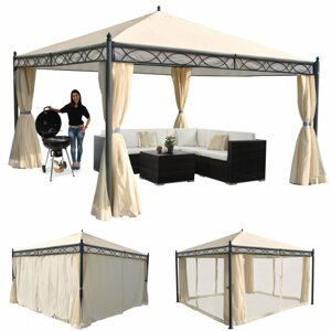 Pergola s boční stěnou 4x4 m WH5135 Dekorhome,Pergola s boční stěnou 4x4 m WH5135 Dekorhome