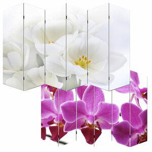 Designový paravan WH orchidej 240x180 cm (6-dílný),Designový paravan WH orchidej 240x180 cm (6-dílný)