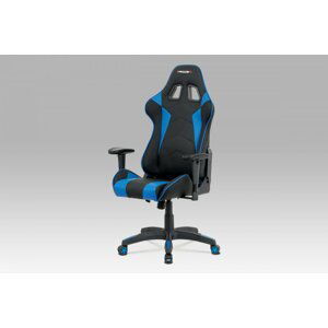 Kancelářská židle KA-F03 ekokůže / plast Modrá,Kancelářská židle KA-F03 ekokůže / plast Modrá