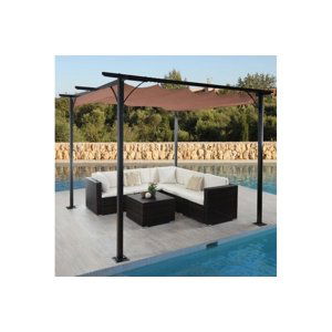 Pergola se stahovací střechou 3x3m WH9977 Dekorhome,Pergola se stahovací střechou 3x3m WH9977 Dekorhome