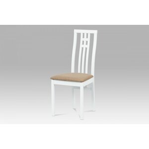 Jídelní židle BC-2482 dřevo / látka Bílá,Jídelní židle BC-2482 dřevo / látka Bílá