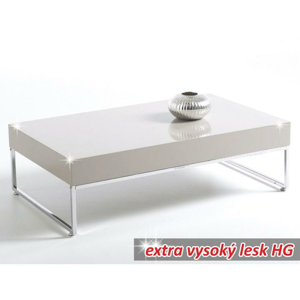 Konferenční stolek, bílá extra vysoký lesk HG, LOTTI 02025315 Tempo Kondela