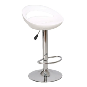 Barová židle, bílá / chrom, Dongo NOVE 0000138374 Tempo Kondela