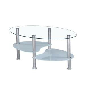 Konferenční stolek, ocel/čiré sklo/mléčné sklá, WAVE NEW 0000143859 Tempo Kondela
