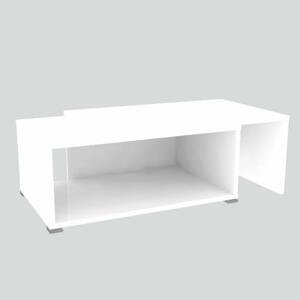 Konferenční rozkládací stolek, bílá, DRON 0000143231 Tempo Kondela