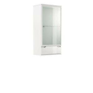 Závěsná vitrína, bílá / bílá s extra vysokým leskem, ADONIS AS 08 0000149920 Tempo Kondela