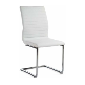 Židle, ekokůže / chrom, OTILA 0000182196 Tempo Kondela Bílá