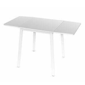 Jídelní stůl, MDF foliovaná / kov, bílá, MAURO 0000183159 Tempo Kondela