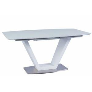 Jídelní stůl, rozkládací, bílá extra vysoký lesk / oceľ, Perak 0000183936 Tempo Kondela
