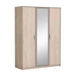 3-dveřová skříň se zrcadlem, dub arizona / šedá, GRAPHIC 0000186083 Tempo Kondela