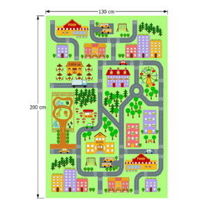 Dětský koberec EBEL vzor město 130x200 cm,Dětský koberec EBEL vzor město 130x200 cm