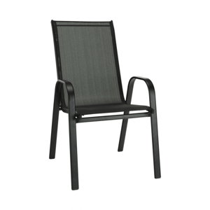 Zahradní židle ALDERA Černá / tmavě šedá,Zahradní židle ALDERA Černá / tmavě šedá