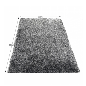 Shaggy koberec VILAN bílo černý 80x150 cm,Shaggy koberec VILAN bílo černý 80x150 cm