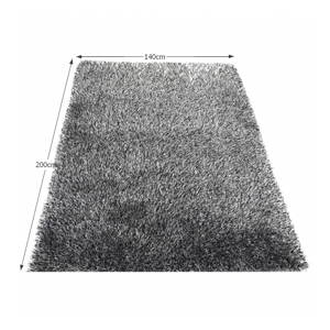 Shaggy koberec VILAN bílo černý 140x200 cm,Shaggy koberec VILAN bílo černý 140x200 cm