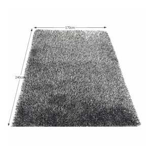 Shaggy koberec VILAN bílo černý 170x240 cm,Shaggy koberec VILAN bílo černý 170x240 cm