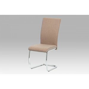 Jídelní židle DCL-455 látka / ekokůže / chrom Cappuccino,Jídelní židle DCL-455 látka / ekokůže / chrom Cappuccino