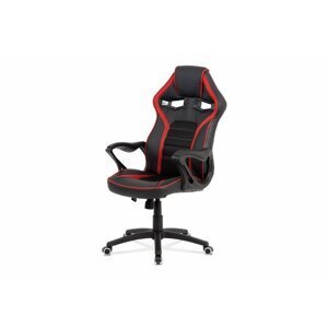 Kancelářská židle KA-G406 ekokůže / látka / plast Červená,Kancelářská židle KA-G406 ekokůže / látka / plast Červená