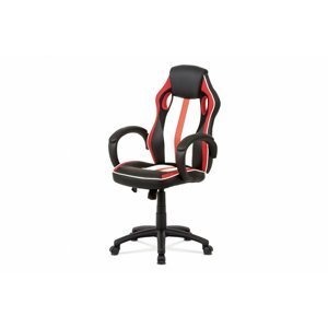 Kancelářská židle KA-V505 ekokůže / síťovina / plast Červená,Kancelářská židle KA-V505 ekokůže / síťovina / plast Červená