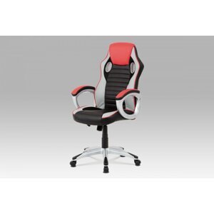 Kancelářská židle KA-V507 ekokůže / plast Červená,Kancelářská židle KA-V507 ekokůže / plast Červená