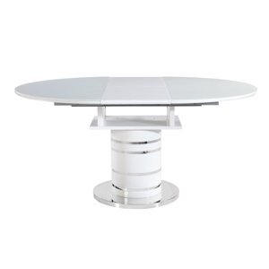 Jídelní stůl rozkládací, bílá vysoký lesk HG, ZAMON 0000205719 Tempo Kondela