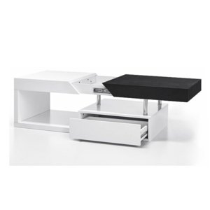 Konferenční stolek Melida, bílý lesk / šedočerná, MELIDA 0000205722 Tempo Kondela