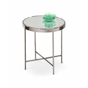 Odkládací stolek MIRA sklo / chrom Stříbrná,Odkládací stolek MIRA sklo / chrom Stříbrná