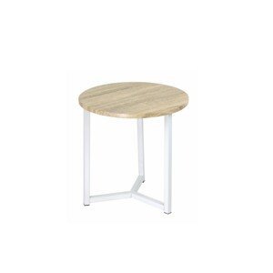 Příruční stolek, přírodní / bílá, CELINI 0000235352 Tempo Kondela