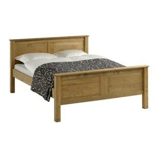 Manželská postel PROVO borovicové dřevo v odstínu dub 160 x 200 cm,Manželská postel PROVO borovicové dřevo v odstínu dub 160 x 200 cm