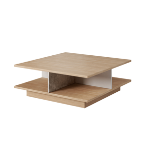 Konferenční stolek, beton / dub jantar / bílý mat, LAGUNA 0000239393 Tempo Kondela