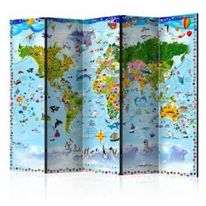 Paraván World Map for Kids II Dekorhome,Paraván World Map for Kids II Dekorhome