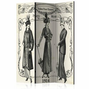 Paraván Dress 1914 Dekorhome 135x172 cm (3-dílný),Paraván Dress 1914 Dekorhome 135x172 cm (3-dílný)