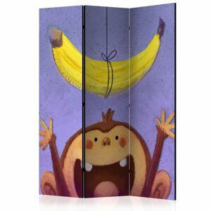 Paraván Bananana Dekorhome 135x172 cm (3-dílný),Paraván Bananana Dekorhome 135x172 cm (3-dílný)