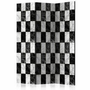 Paraván Checker Dekorhome 135x172 cm (3-dílný),Paraván Checker Dekorhome 135x172 cm (3-dílný)