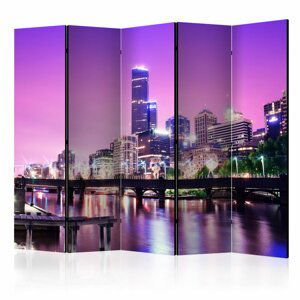 Paraván Purple Melbourne Dekorhome 225x172 cm (5-dílný),Paraván Purple Melbourne Dekorhome 225x172 cm (5-dílný)